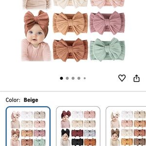 Beige Baby Headwrap Bow - Soft Ribbed Knot Turban for Girls